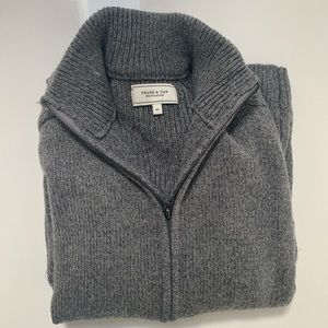 Frank & Oak zip up wool sweater